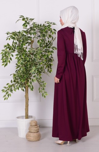 Plum Hijab Dress 3395-06