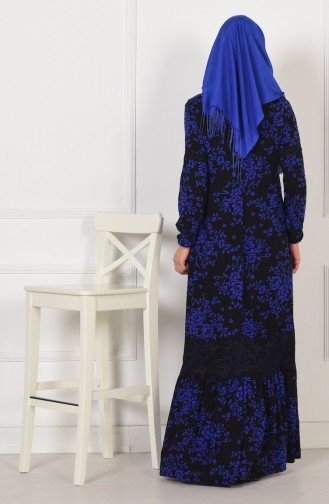 Saxe Hijab Dress 0813-01