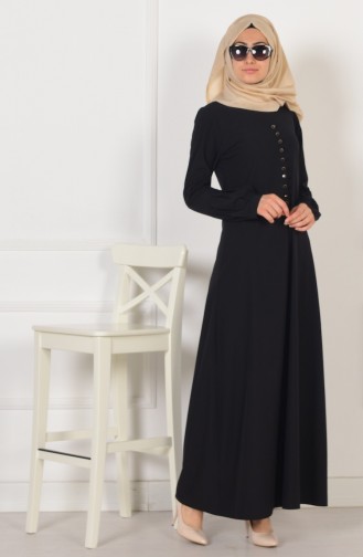 Black Hijab Dress 2211-02