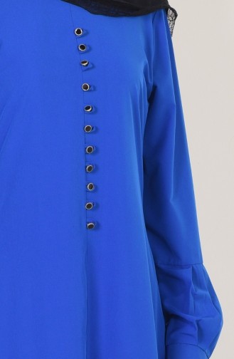 Saks-Blau Hijab Kleider 2211-04