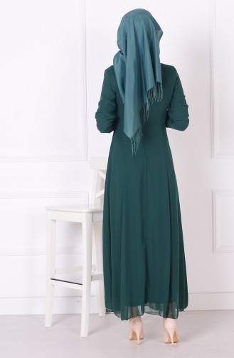 Habillé Hijab Vert emeraude 4081-04