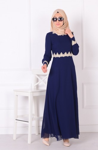 Robe Hijab Bleu Marine 4080-02