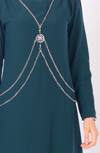 Smaragdgrün Hijab Kleider 4042-05