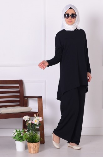 Tunik Pantolon İkili Takım 0404-08 Siyah