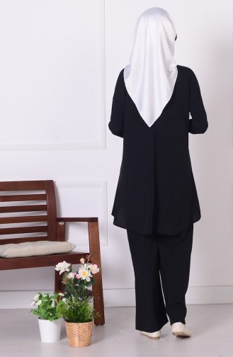 Tunik Pantolon İkili Takım 0404-08 Siyah