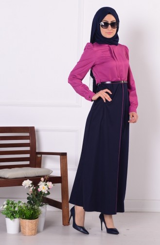 Dusty Rose Hijab Dress 4174-05