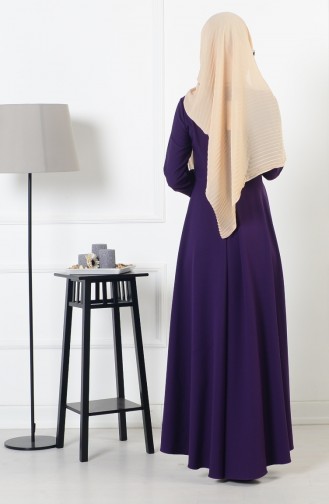 Purple Hijab Dress 4055-01
