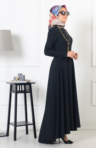 Black İslamitische Jurk 4055-02