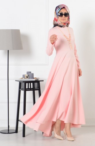 Powder Hijab Dress 4055-03