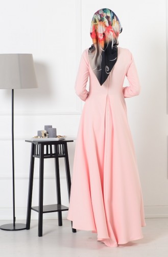 Powder Hijab Dress 4055-03