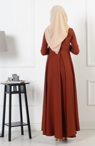 Asymmetrisches Kleid 4055-06 Tabak 4055-06