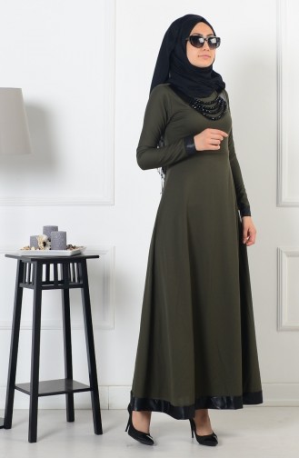 Khaki Hijab Dress 2010-07