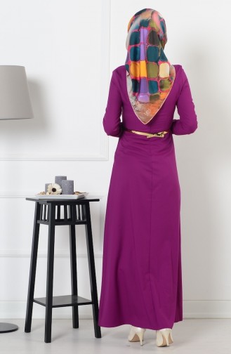 Plum Hijab Dress 2624-04