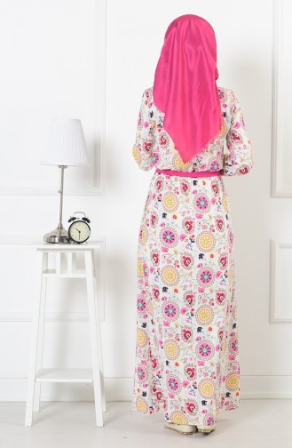 Fuchsia Hijab Dress 165038-02