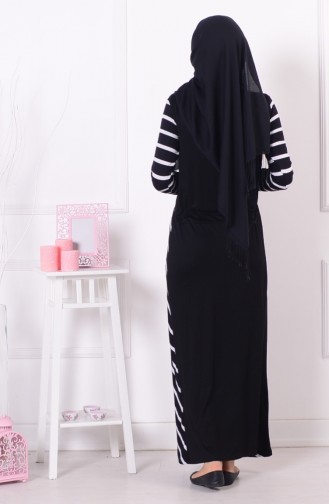 Black Hijab Dress 0407A-02
