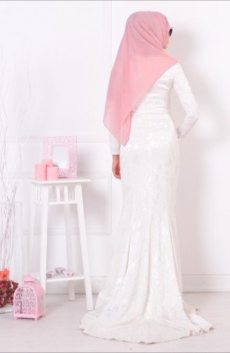 Bone Hijab Evening Dress 70129-01