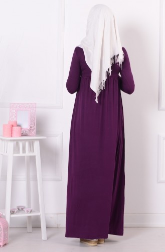 Plum Hijab Dress 0729-02
