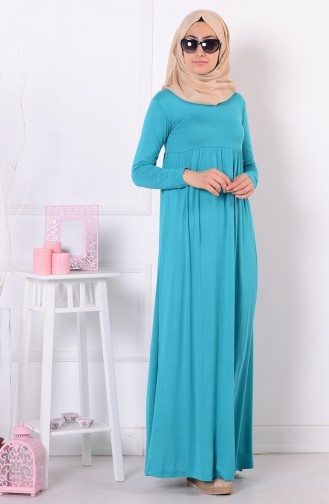 Mint Green Hijab Dress 0729-06