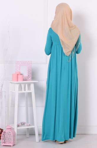 Mint Green Hijab Dress 0729-06
