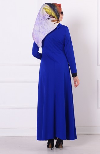 Saks-Blau Hijab Kleider 2011-05