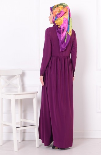 Robe Hijab Pourpre 7003-01