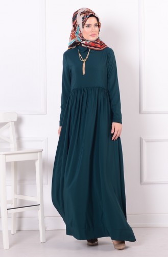 Robe Hijab Vert emeraude 7003-07