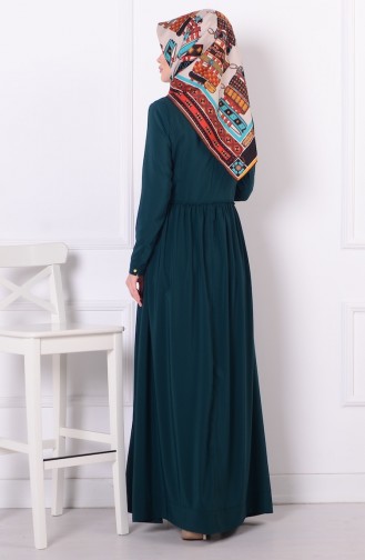 فستان أخضر زمردي 7003-07