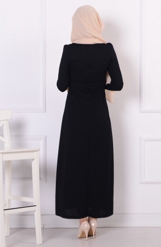 Black Hijab Dress 4009-08
