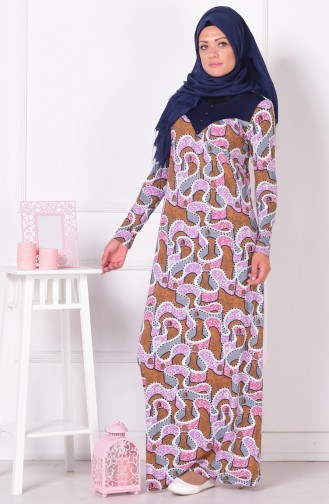Mustard Hijab Dress 3059-01