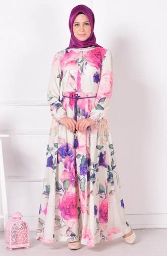 Purple Hijab Dress 6526C-01