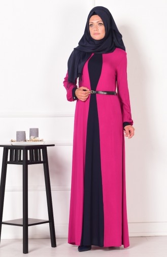 Plum Hijab Dress 2216-01