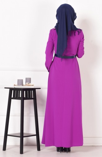 Purple Hijab Dress 4181-07