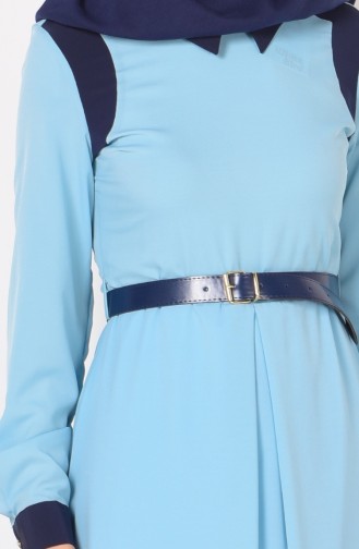 Blue Hijab Dress 4181-08