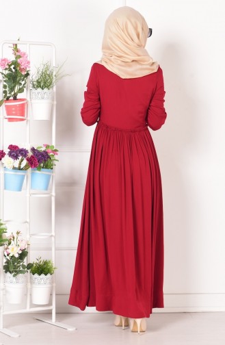 فستان أحمر كلاريت 4010-07