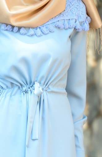 Ice Blue Hijab Dress 4061-04