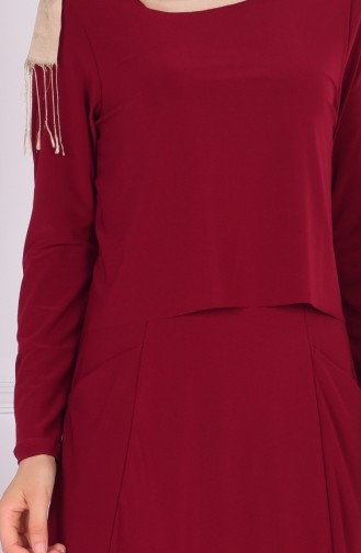 فستان أحمر كلاريت 1808-05
