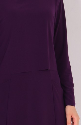 Purple Hijab Dress 1808-08