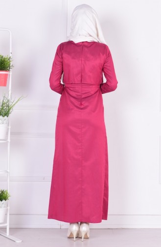 Fuchsia Hijab Dress 4059-04