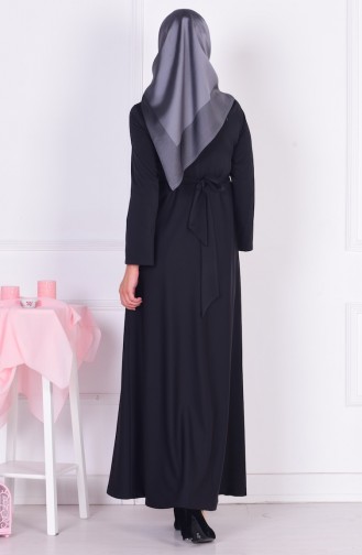 Habillé Hijab Noir 4443-02