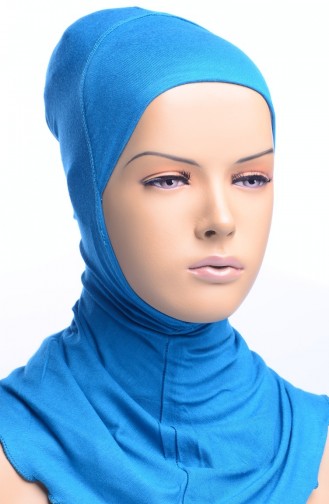 XL Hijab Bonnet 24 Petroleum Blau 02-24