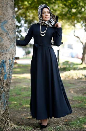 Black Hijab Dress 1071-03