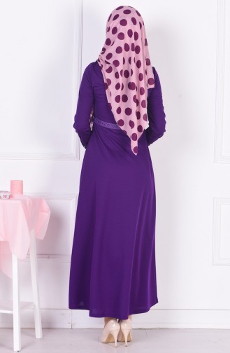 Purple Hijab Dress 4037-05