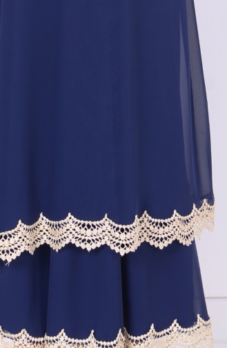 فستان أزرق كحلي 52504-01