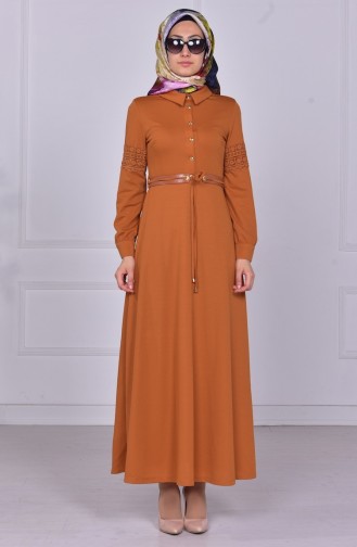 Robe Hijab Moutarde 4048-01