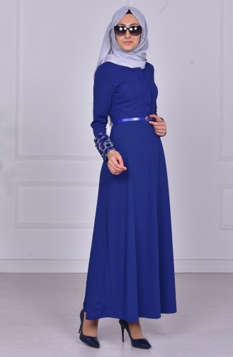 Indigo Hijab Dress 4040-03