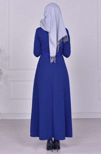 Indigo Hijab Dress 4040-03