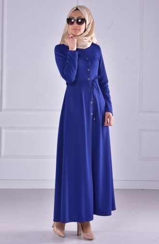Indigo Hijab Dress 4049-02