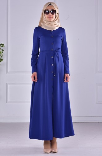 Indigo Hijab Dress 4049-02