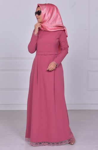Robe Hijab Rose Pâle 4065-06