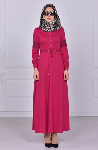 Robe Hijab Cerise 4048-02